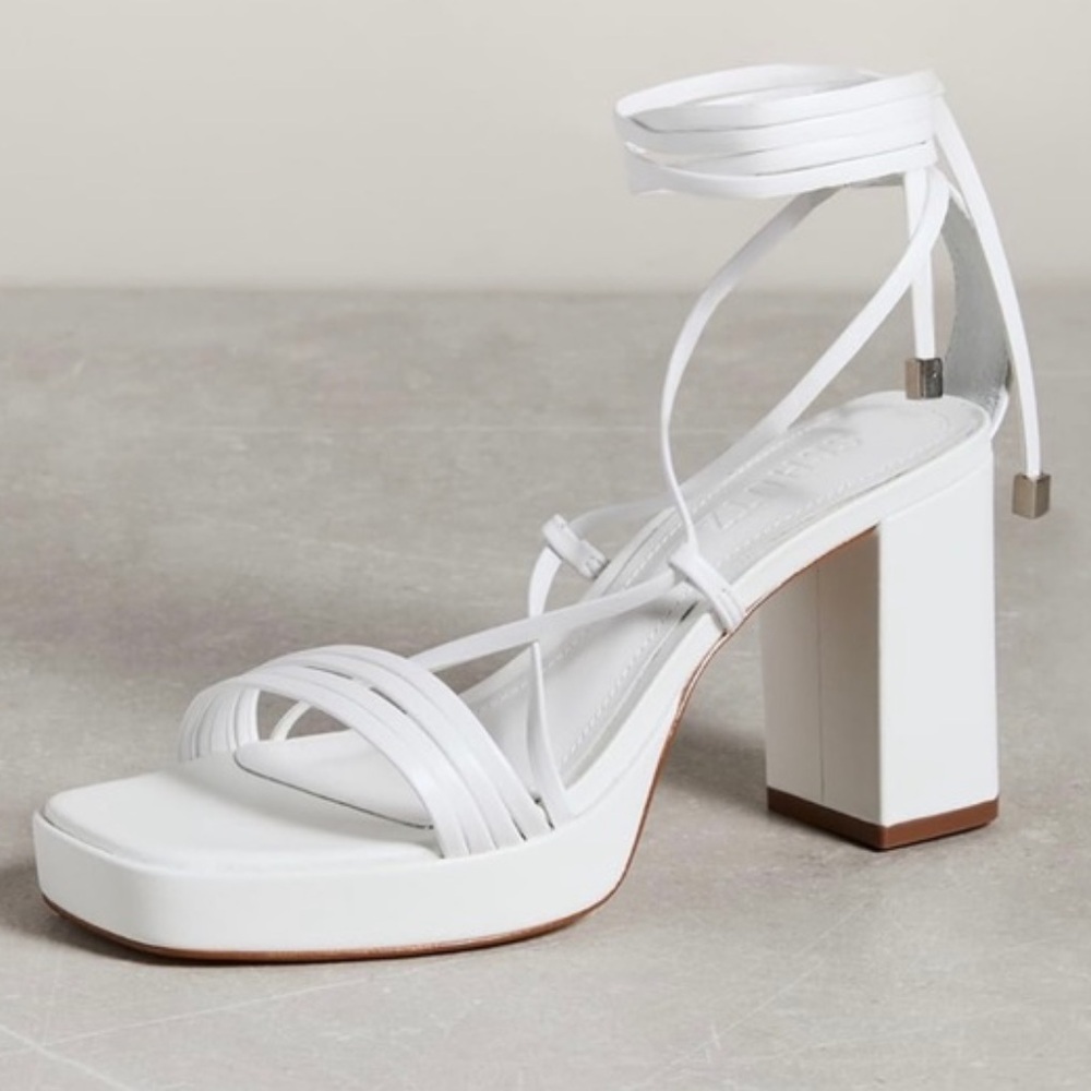 Schutz Glenna White Strappy Women's Sandals